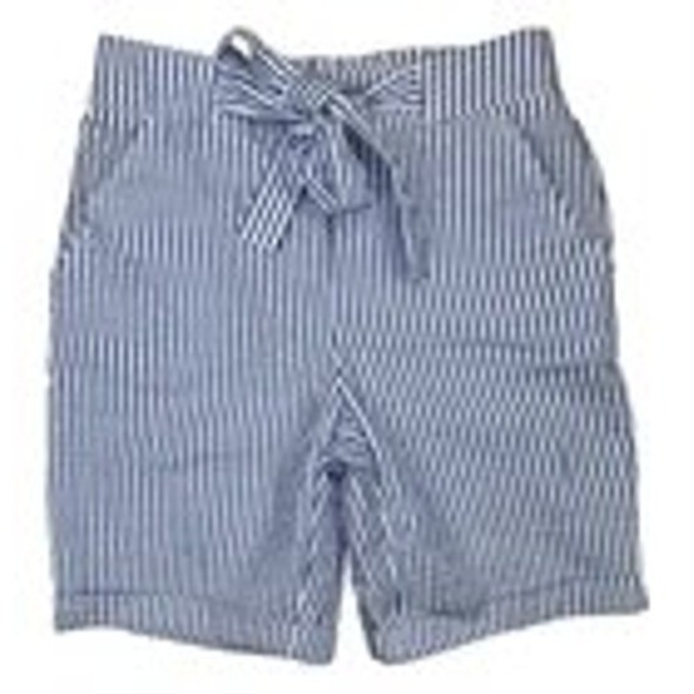 Striped Tie Waist Shorts - Casual Summer High Waist - Women's Size Small